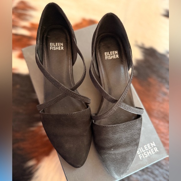 Eileen Fisher Black Heeled Shoes - Picture 2 of 6